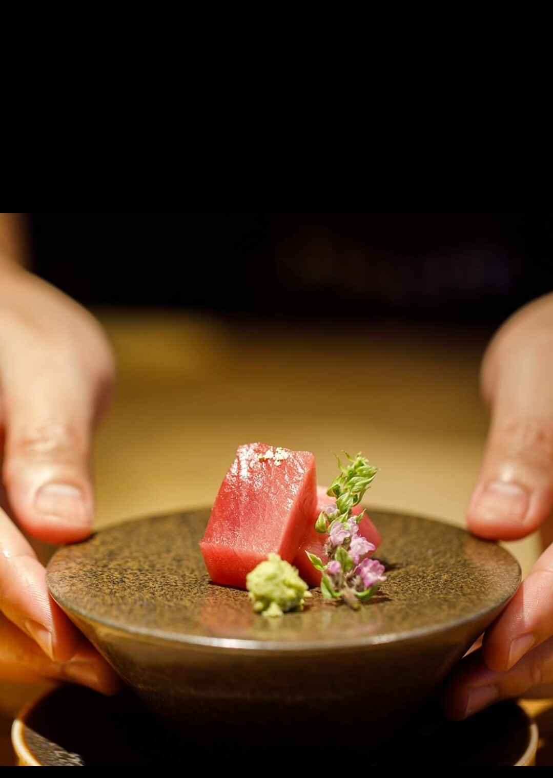 A carefully presented seasonal dish at Zama Omakase